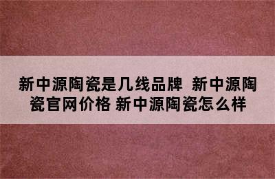 新中源陶瓷是几线品牌  新中源陶瓷官网价格 新中源陶瓷怎么样